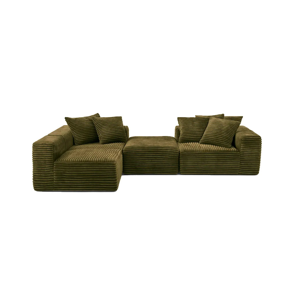BreadLoom Triple Floor Sofa – Olive