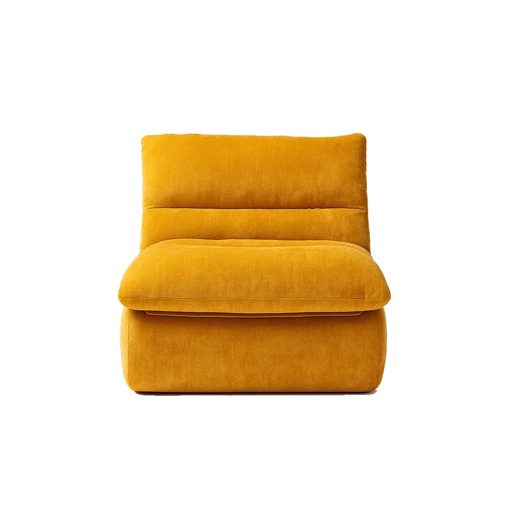CushLoom Single Floor Sofa – Golden Yellow