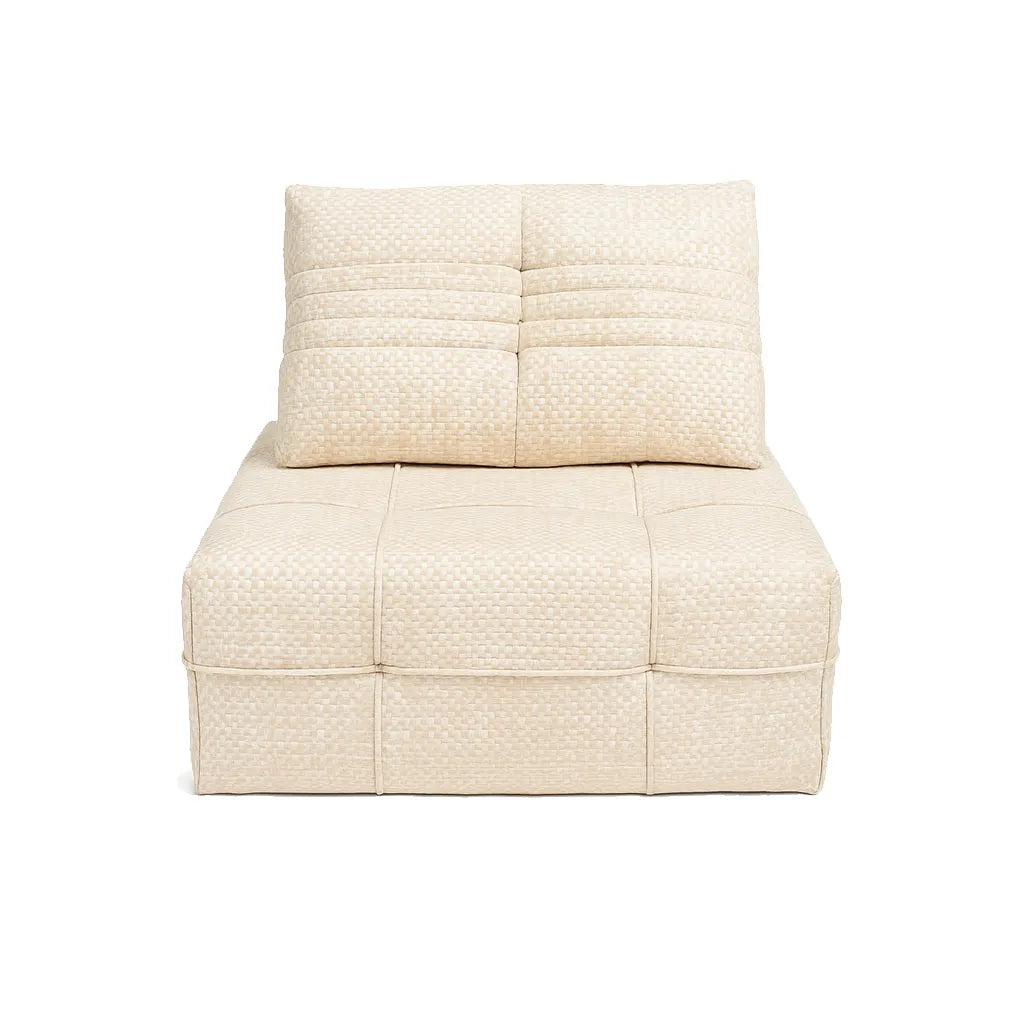 CreamLoom Single Floor Sofa – Cream