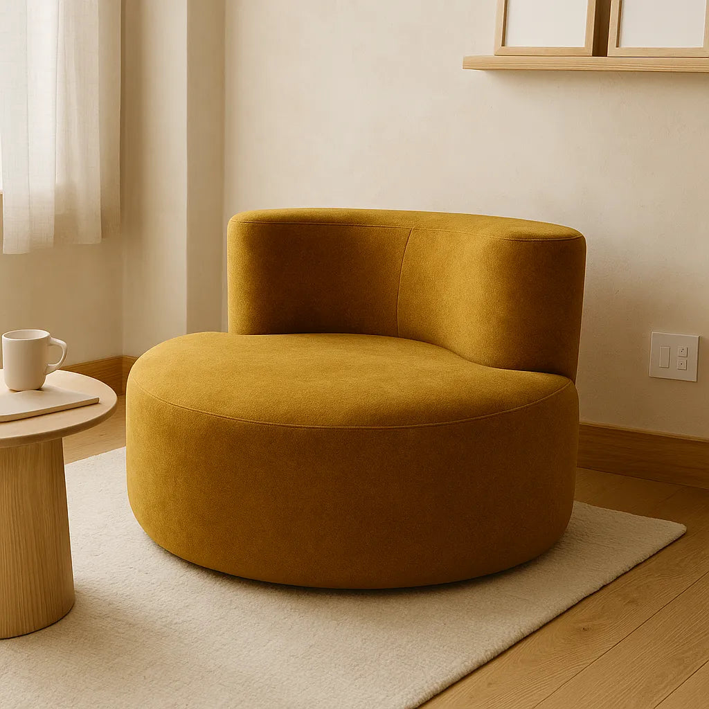 SunLoom Single Floor Sofa – Mustard Yellow
