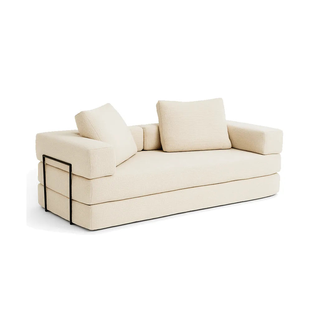 CloudLoom Double Sofa — Minimalist Compression Couch for Modern Living Spaces