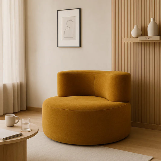 SunLoom Single Floor Sofa – Mustard Yellow