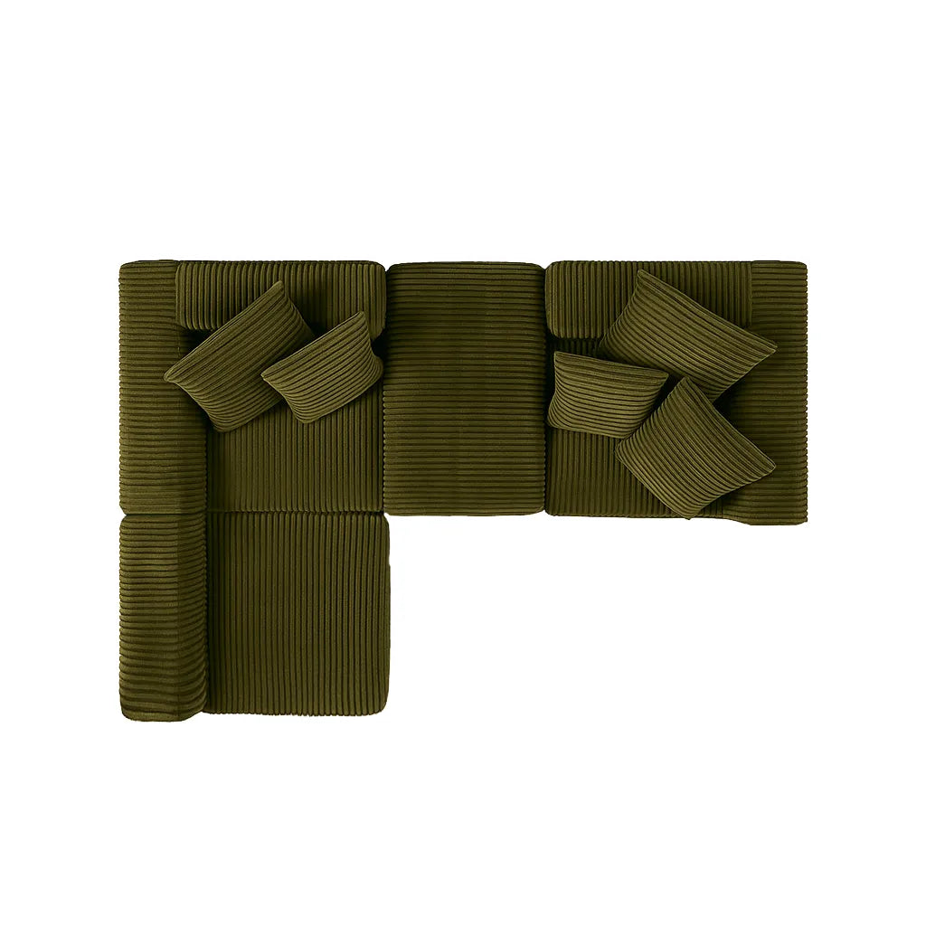 BreadLoom Triple Floor Sofa – Olive