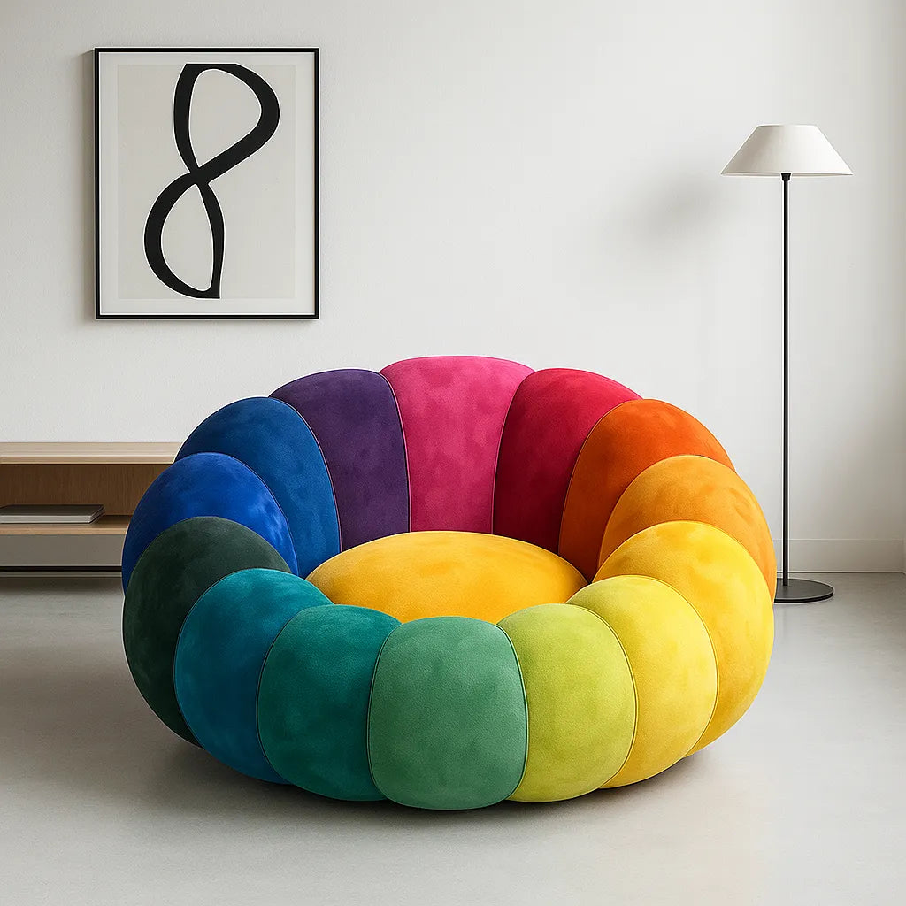 SunBloom Single Floor Sofa – Rainbow