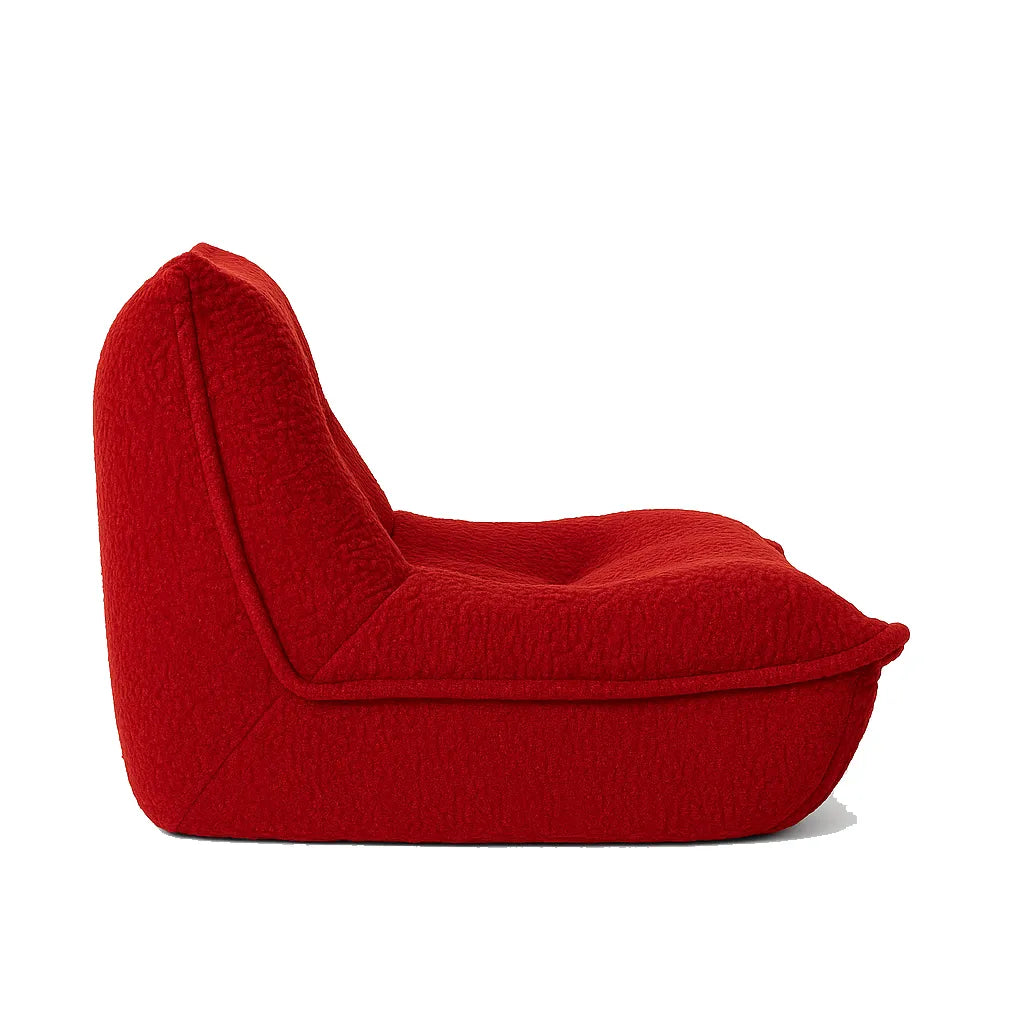 DumplingLoom Single Floor Sofa – Bold Red