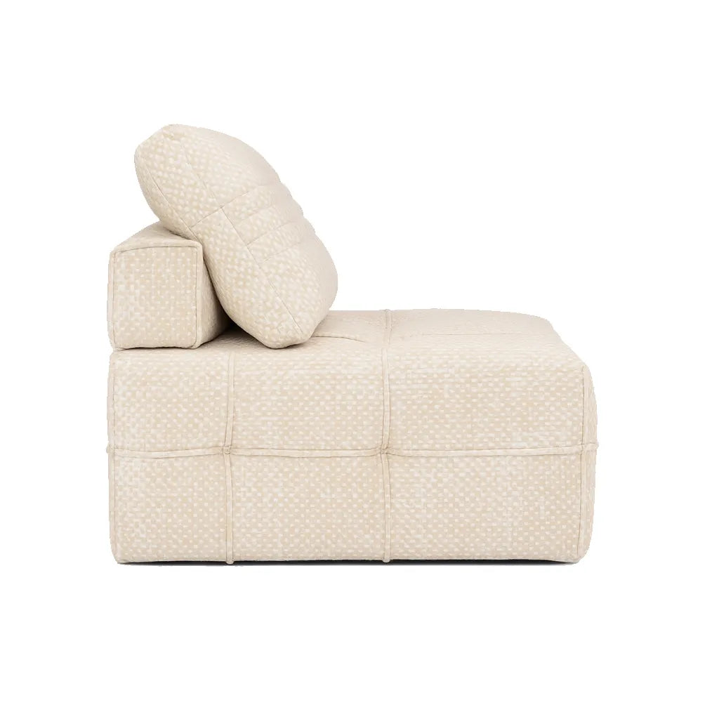 CreamLoom Single Floor Sofa – Cream