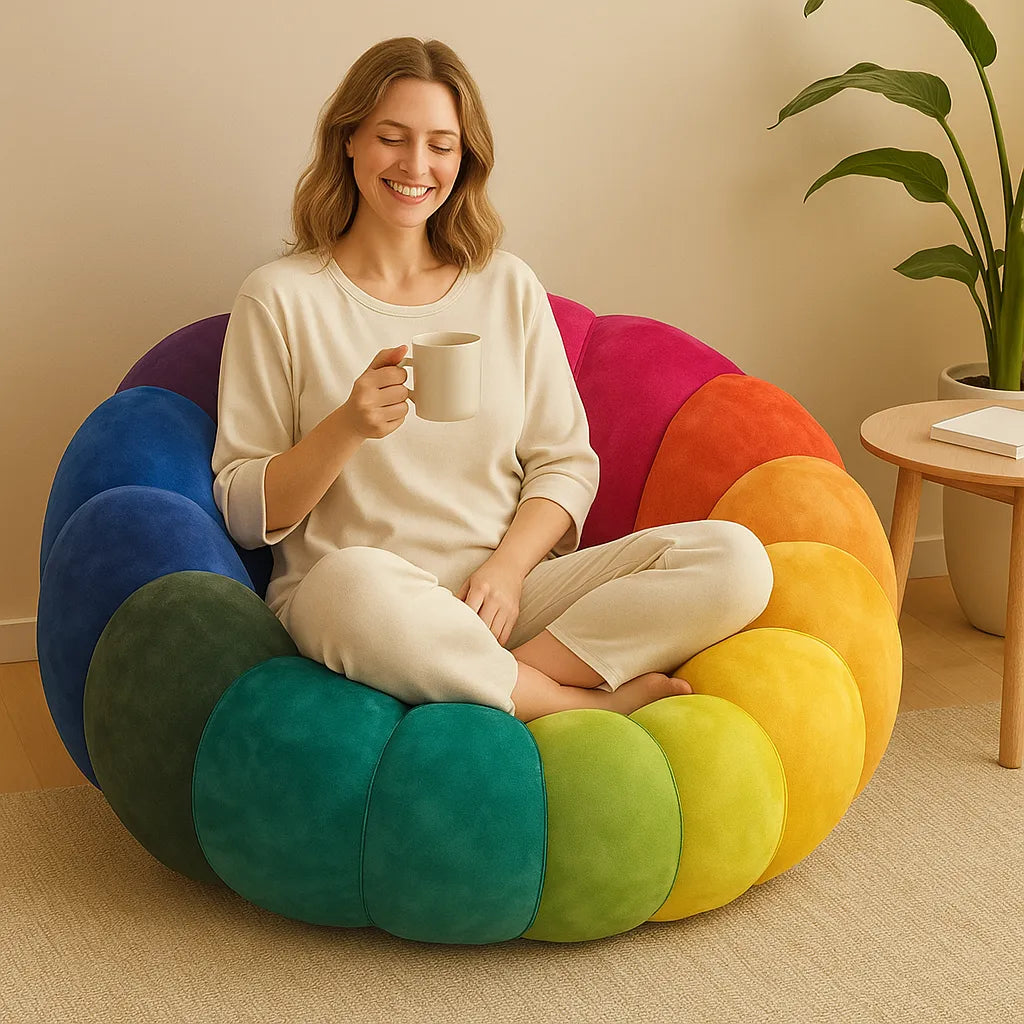 SunBloom Single Floor Sofa – Rainbow