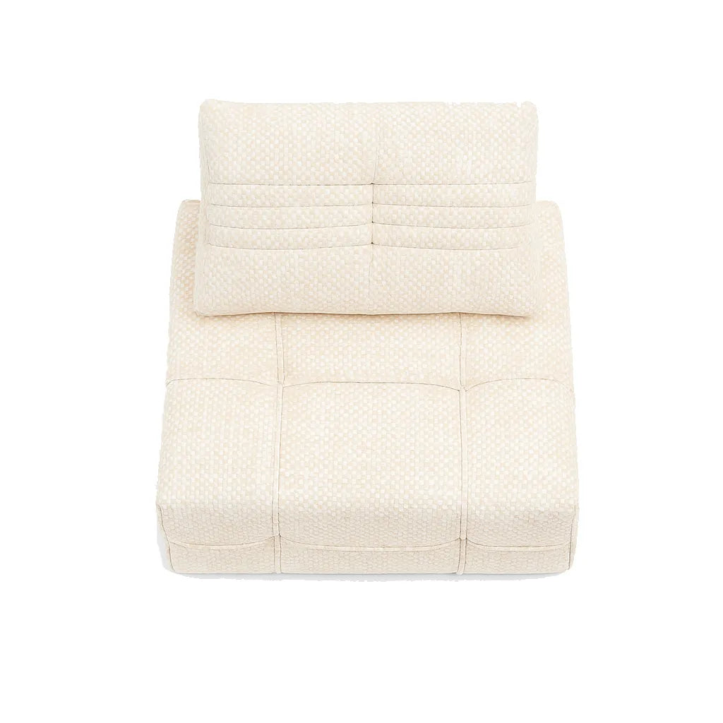CreamLoom Single Floor Sofa – Cream
