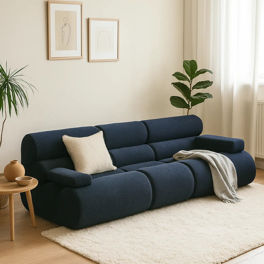 BambooLoom Triple Floor Sofa – Navy