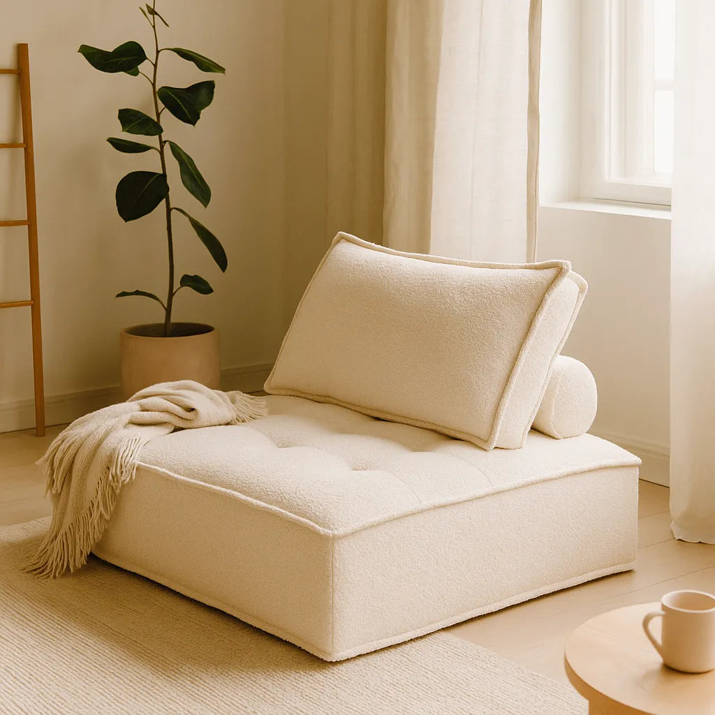 Piedmont Single Floor Sofa – Cream White
