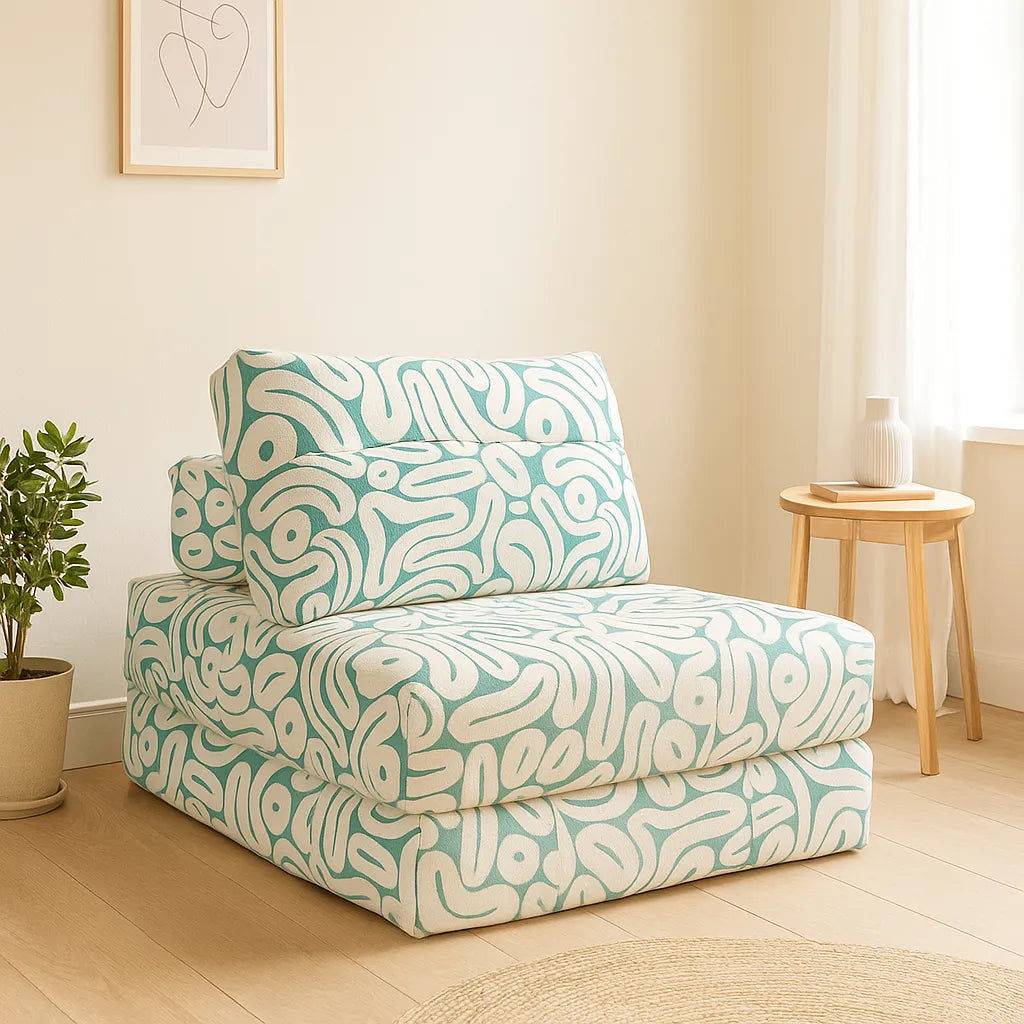 MintLoom Single Floor Sofa — Boneless Compression Chair for Small Spaces