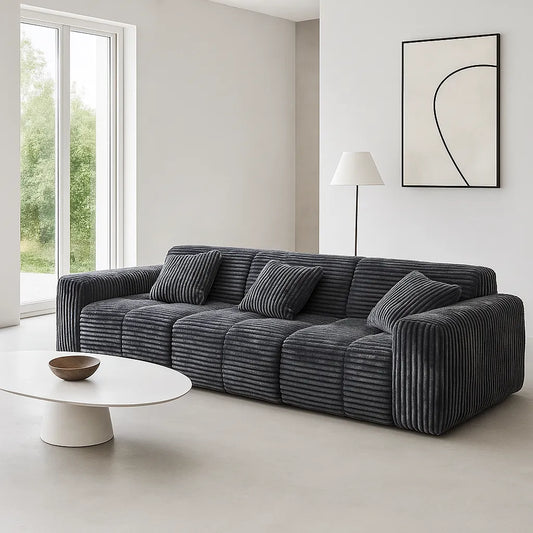 BreadLoom Triple Floor Sofa – Charcoal