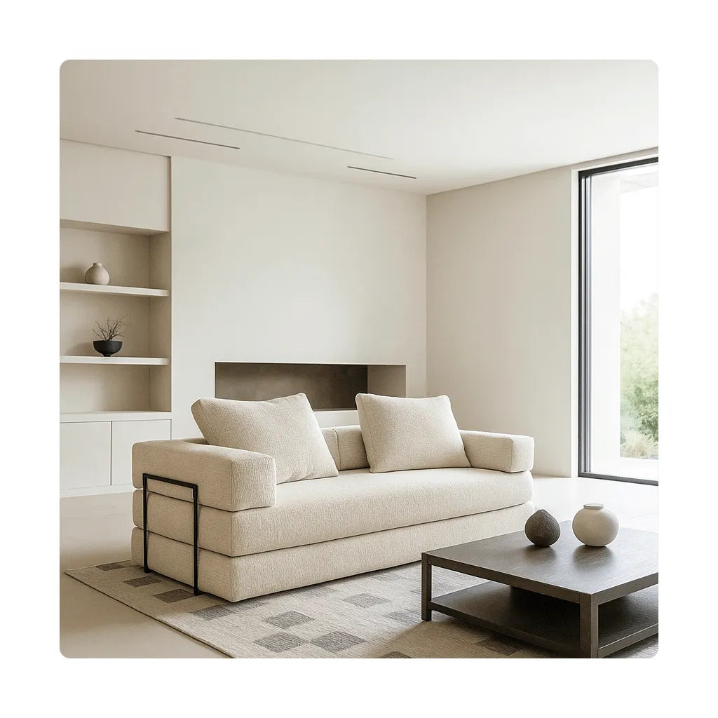 CloudLoom Double Sofa — Minimalist Compression Couch for Modern Living Spaces