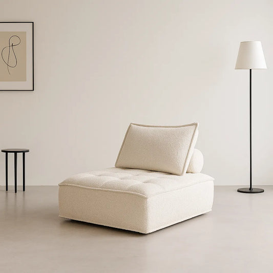 Piedmont Single Floor Sofa – Cream White