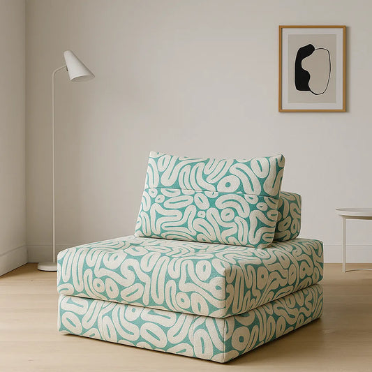 MintLoom Single Floor Sofa – Mint Green
