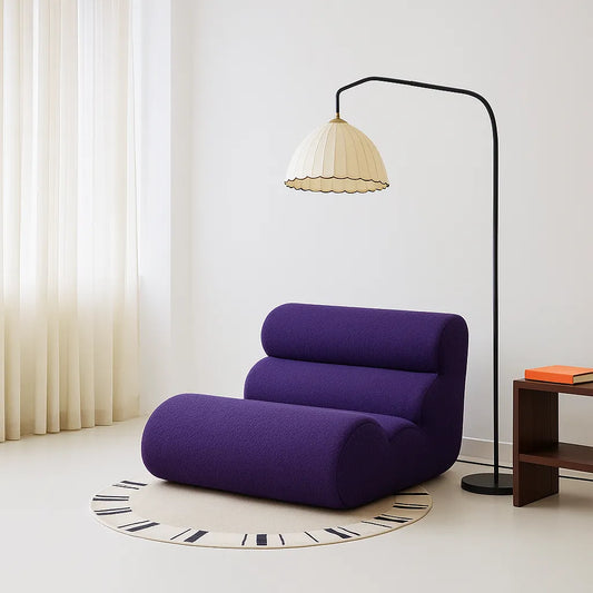 BambooLoom Single Floor Sofa – Lilac Purple