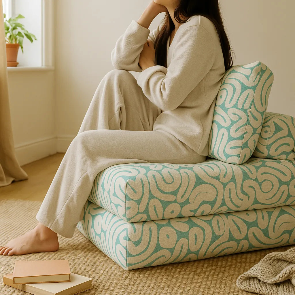 MintLoom Single Floor Sofa — Boneless Compression Chair for Small Spaces