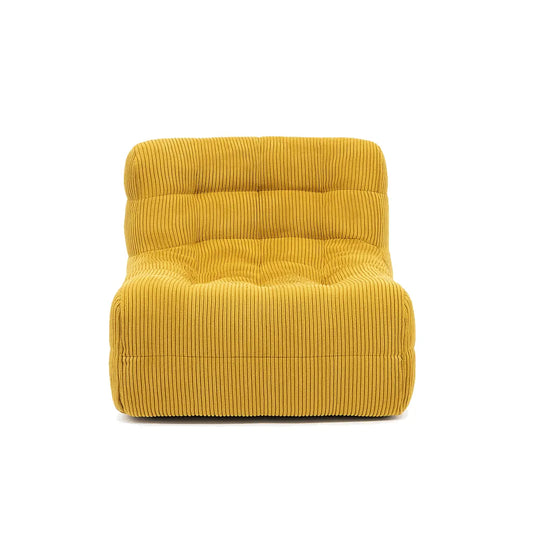 WaffleLoom Single Floor Sofa – Boneless Compression Lounge in Honey Gold