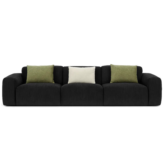 ToastLoom Triple Floor Sofa – Boneless Compression Couch in Charcoal Gray
