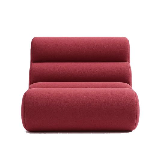 BambooLoom Single Floor Sofa – Boneless Compression Chair in Rose Red