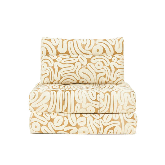 CaramelLoom Single Floor Sofa — Boneless Compression Chair for Cozy Spaces