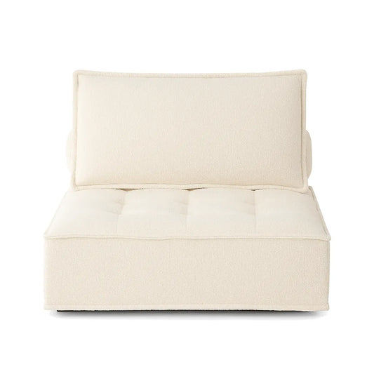 Piedmont Single Floor Sofa – Boneless Compression Chair in Cream White