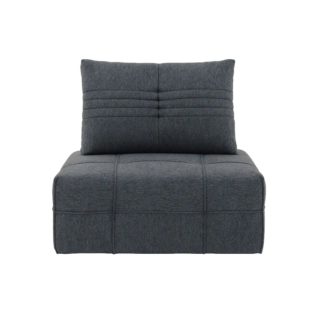 SlateLoom Single Floor Sofa – Gray