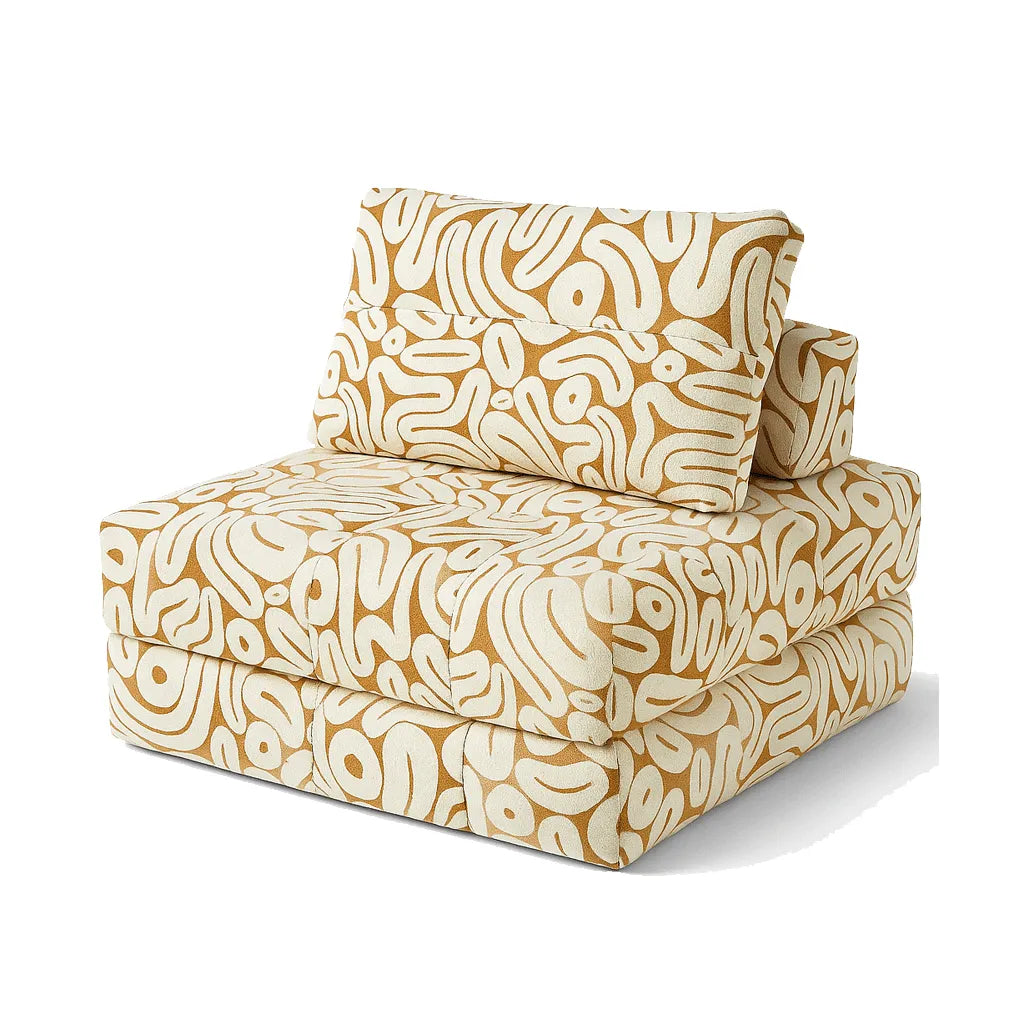 CaramelLoom Single Floor Sofa – Caramel