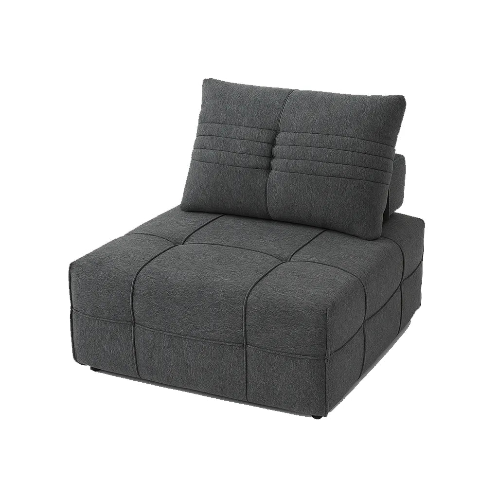 SlateLoom Single Floor Sofa – Gray