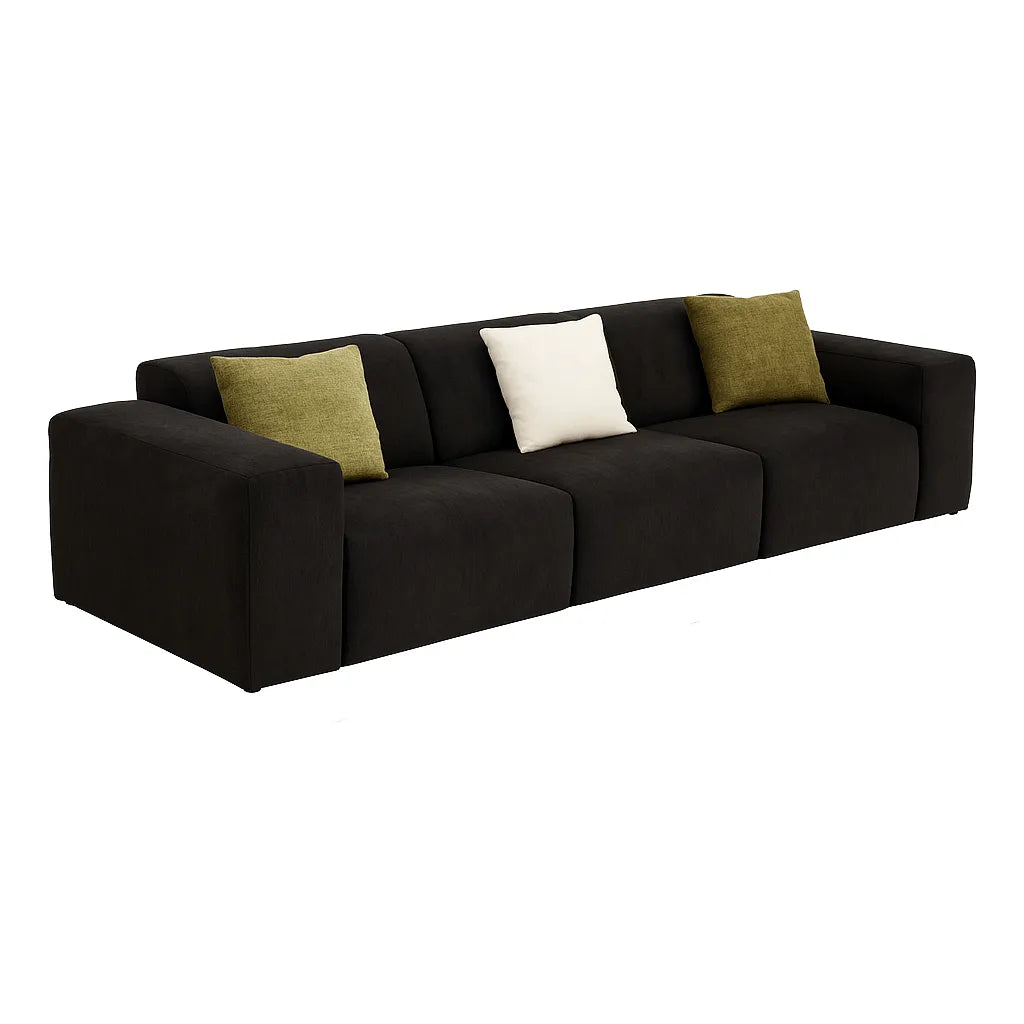 ToastLoom Triple Floor Sofa – Boneless Compression Couch in Charcoal Gray