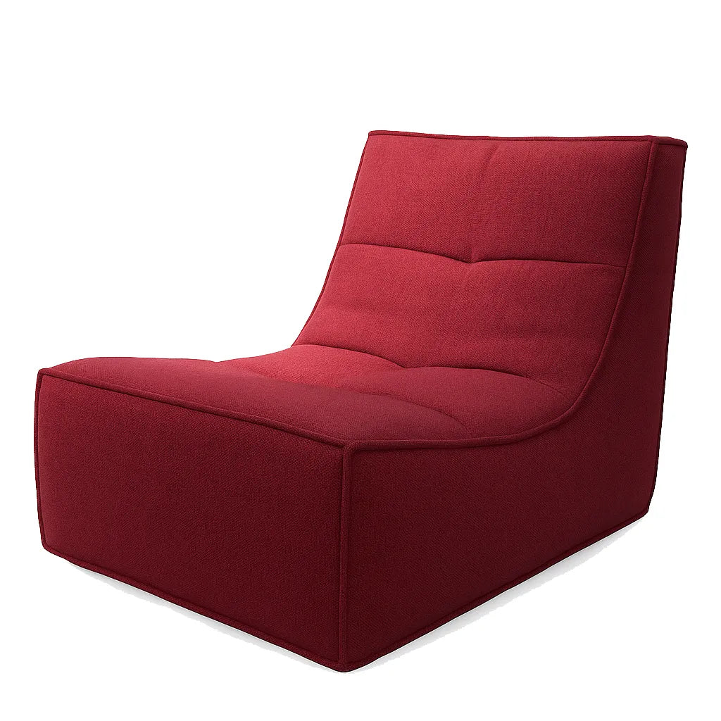 CubeLoom Single Floor Sofa – Wine Red