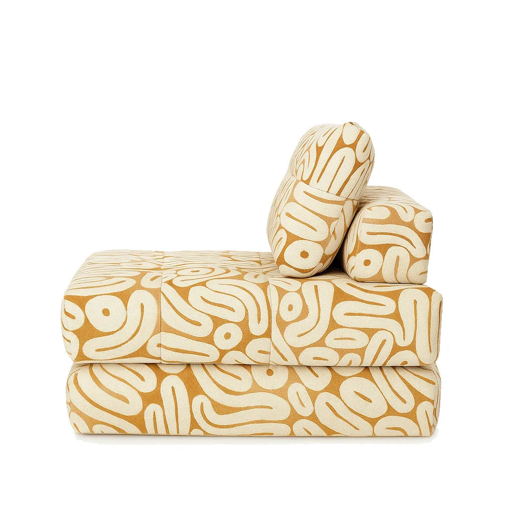 CaramelLoom Single Floor Sofa – Caramel