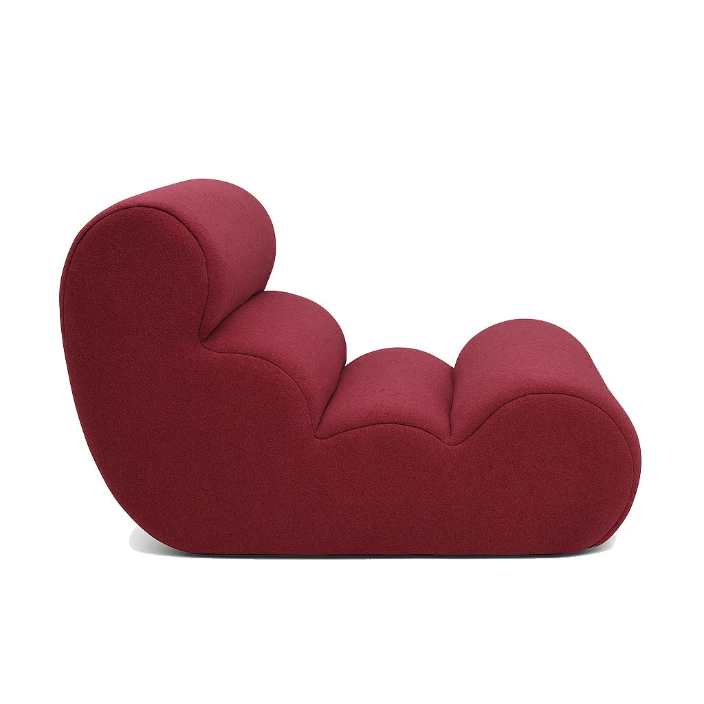 BambooLoom Single Floor Sofa – Boneless Compression Chair in Rose Red