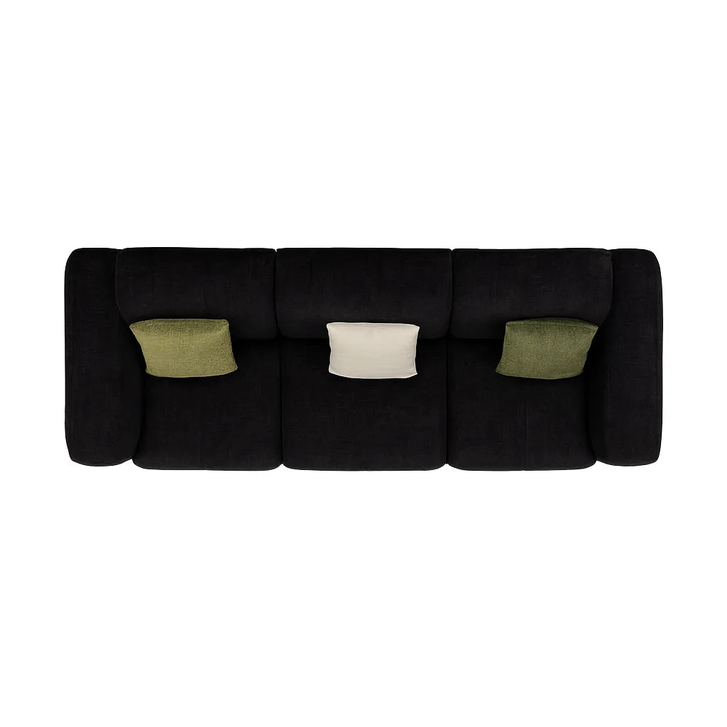 ToastLoom Triple Floor Sofa – Boneless Compression Couch in Charcoal Gray