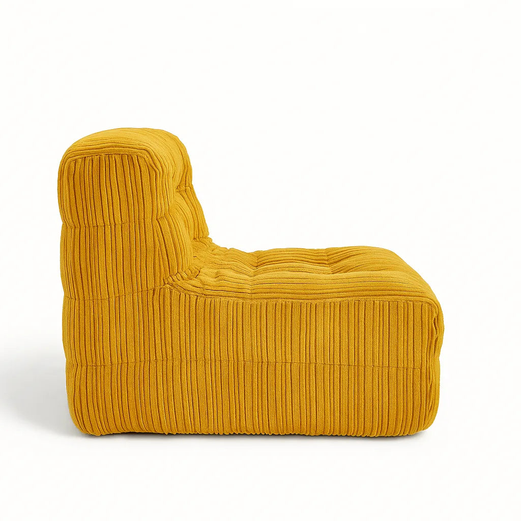 WaffleLoom Single Floor Sofa – Honey Gold