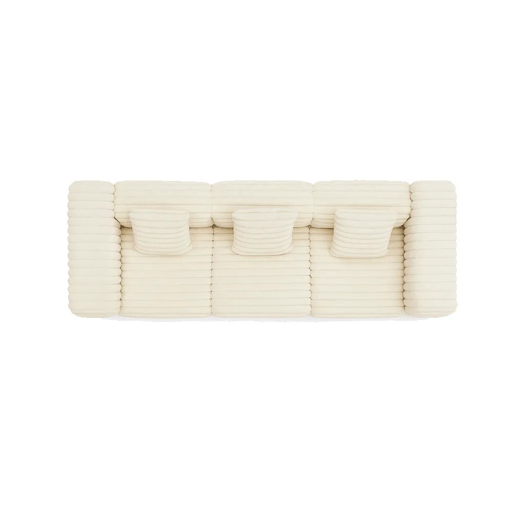 ChannelNest Triple Floor Sofa – Cream White