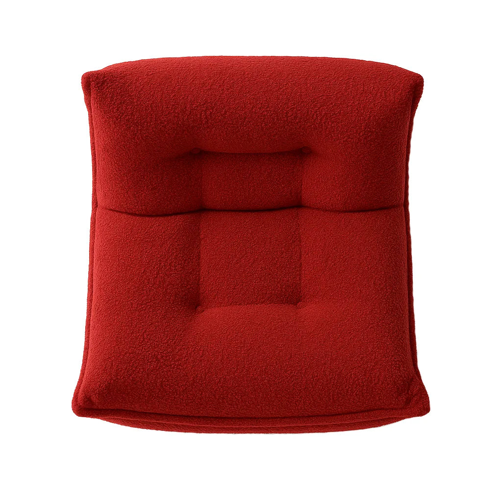 DumplingLoom Single Floor Sofa – Bold Red