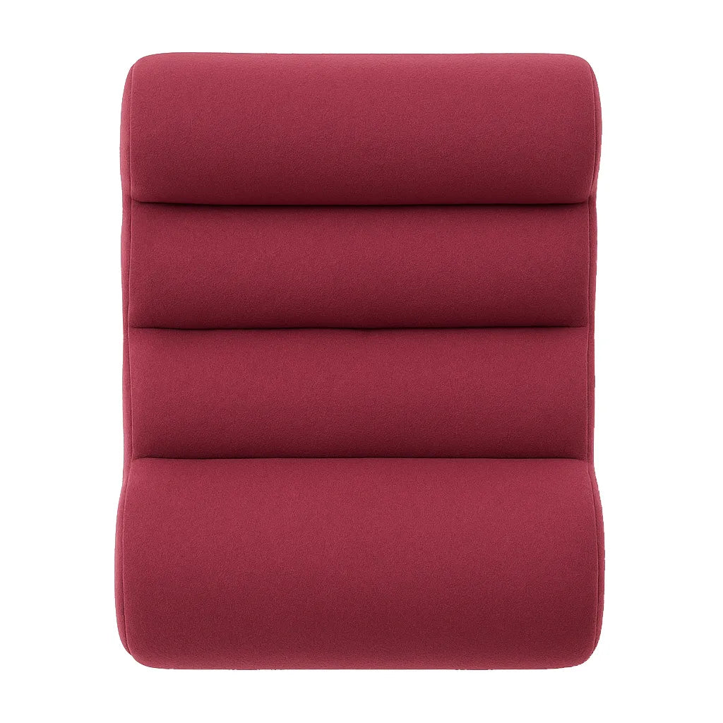 BambooLoom Single Floor Sofa – Boneless Compression Chair in Rose Red