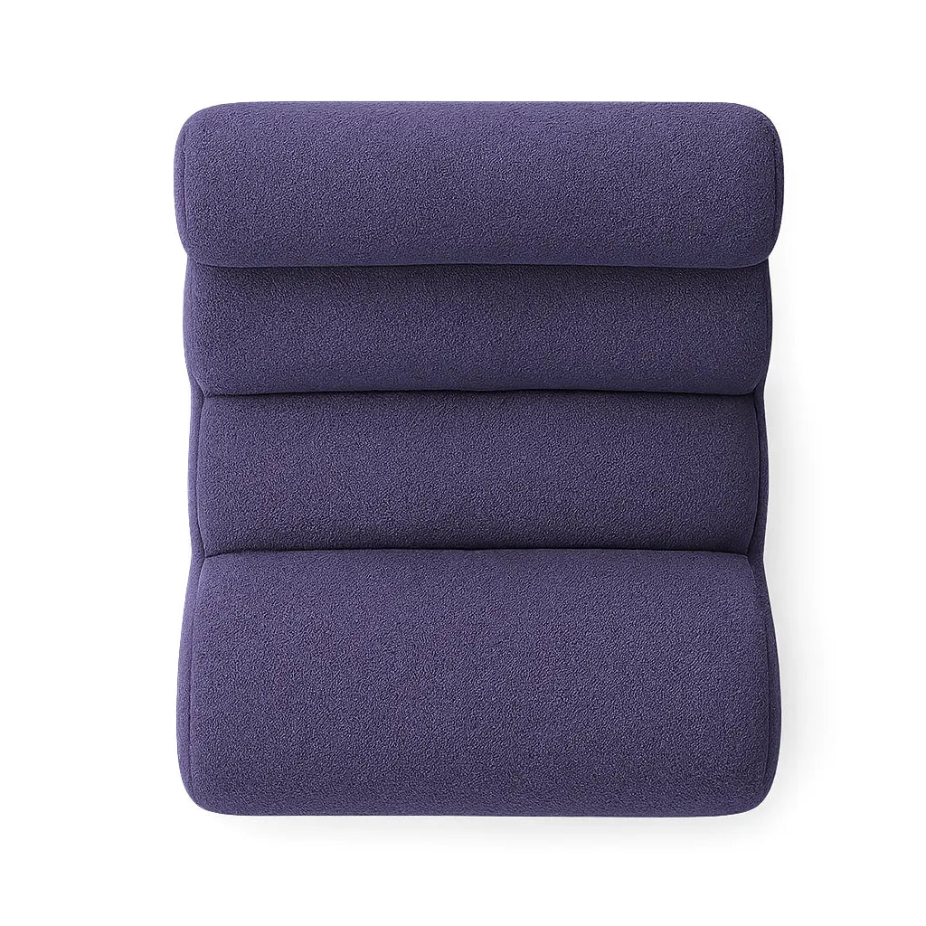 BambooLoom Single Floor Sofa – Boneless Compression Chair in Lilac Purple