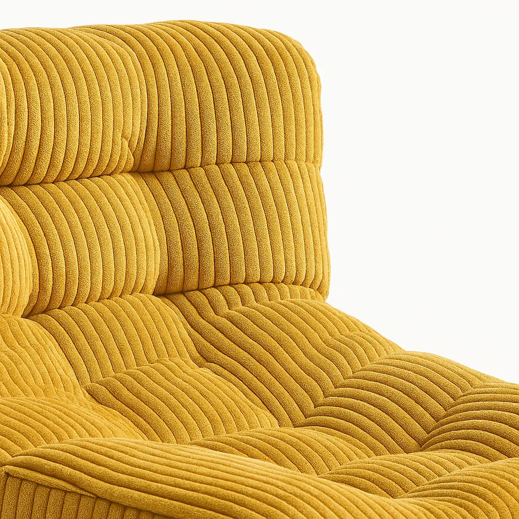 WaffleLoom Single Floor Sofa – Honey Gold