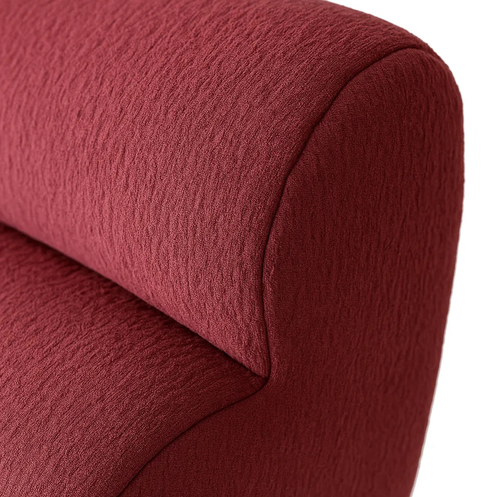 BambooLoom Single Floor Sofa – Boneless Compression Chair in Rose Red