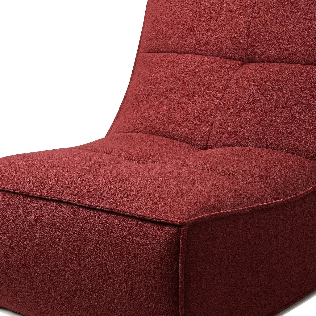CubeLoom Single Floor Sofa – Wine Red
