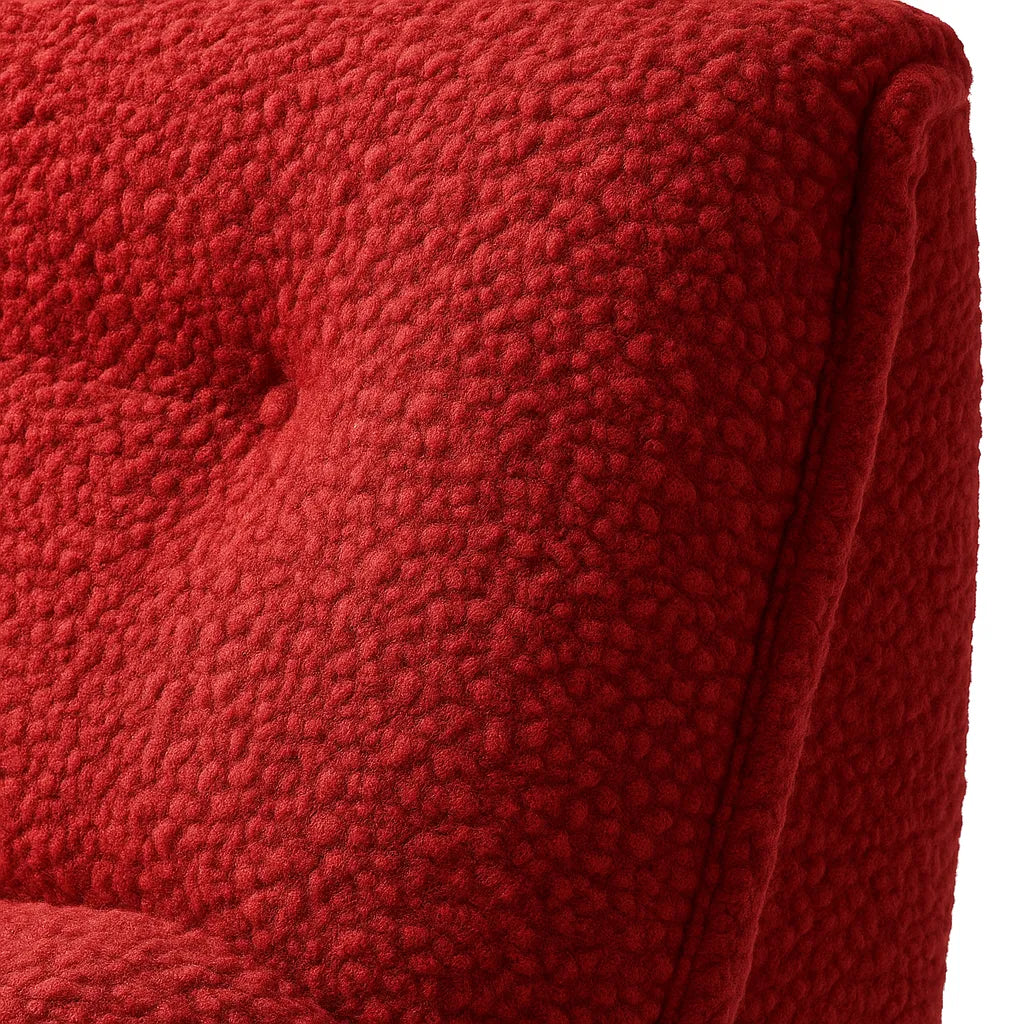 DumplingLoom Single Floor Sofa – Bold Red