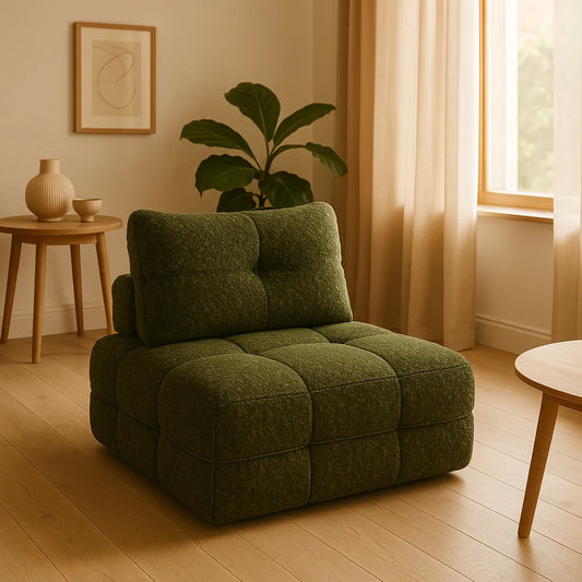 VelvetMoss Single Floor Sofa