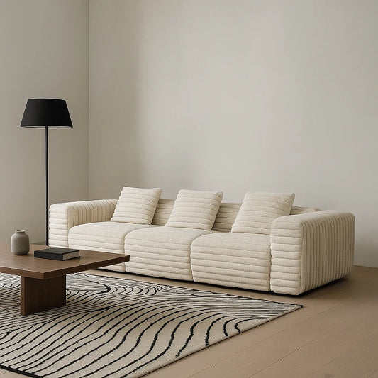 ChannelNest Triple Floor Sofa – Cream White